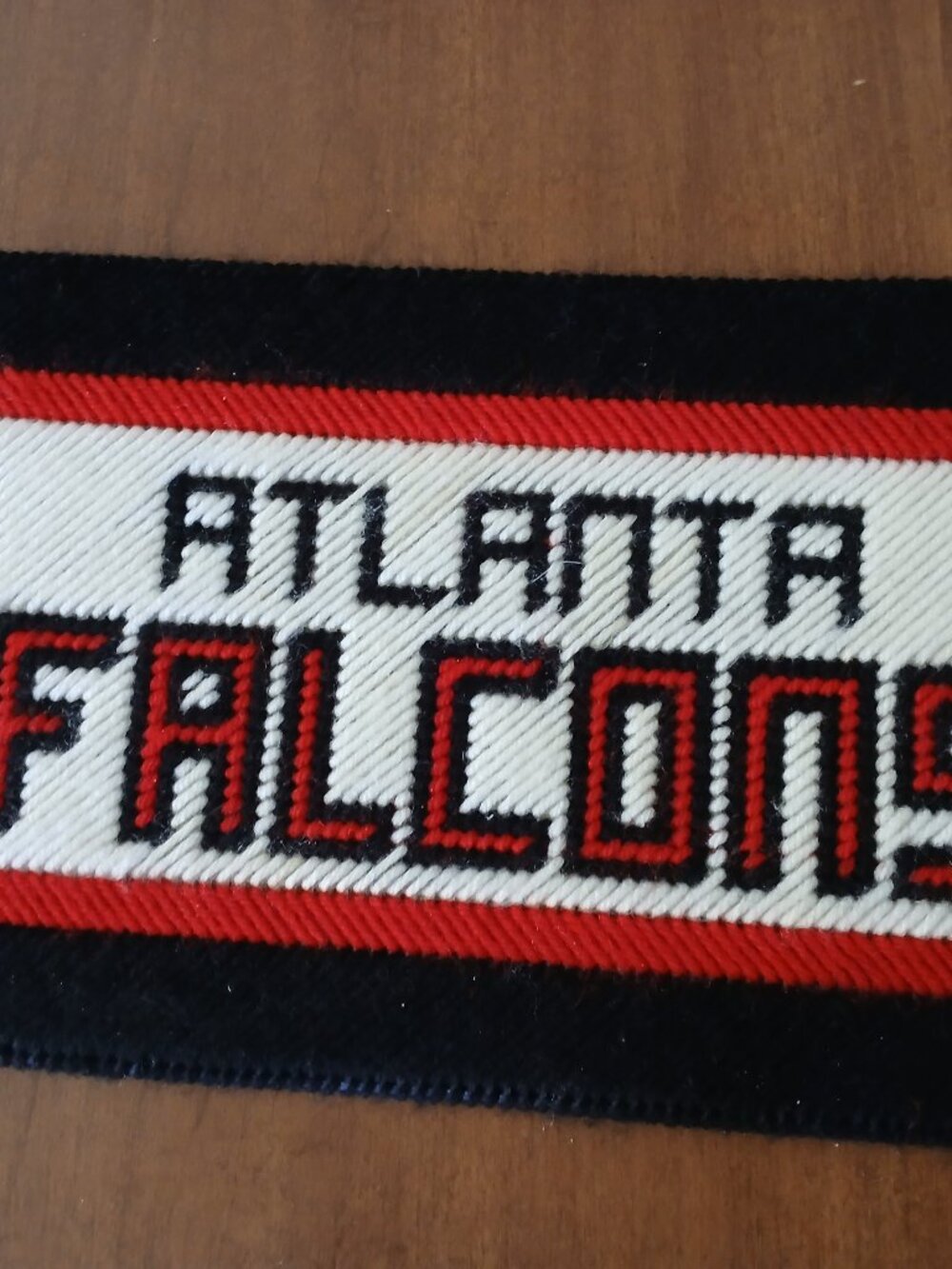 Atlanta Falcons Black/Red Handstitched 8 x 10 Sign